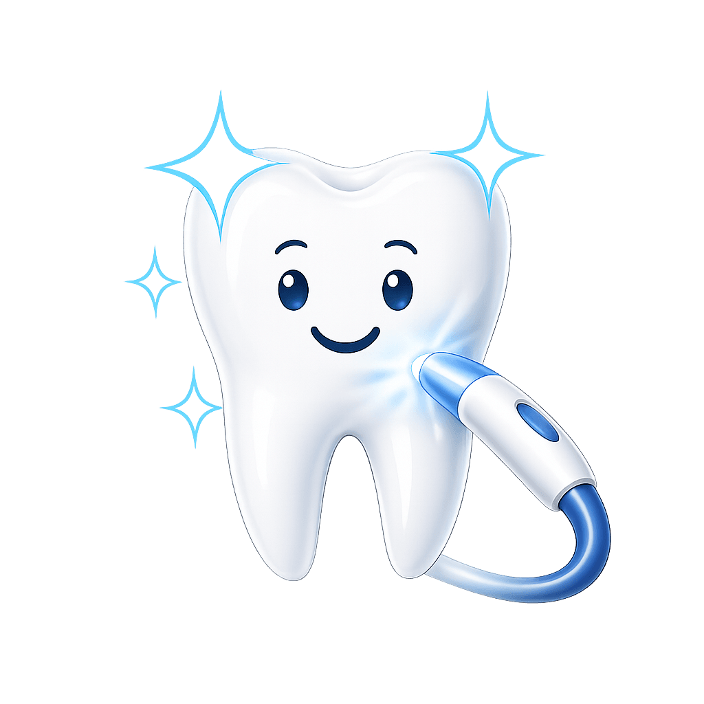 Ilustración de blanqueamiento dental